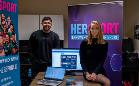 UCD alumni Niamh Tallon and Mohammed Mahomed of Her Sport.